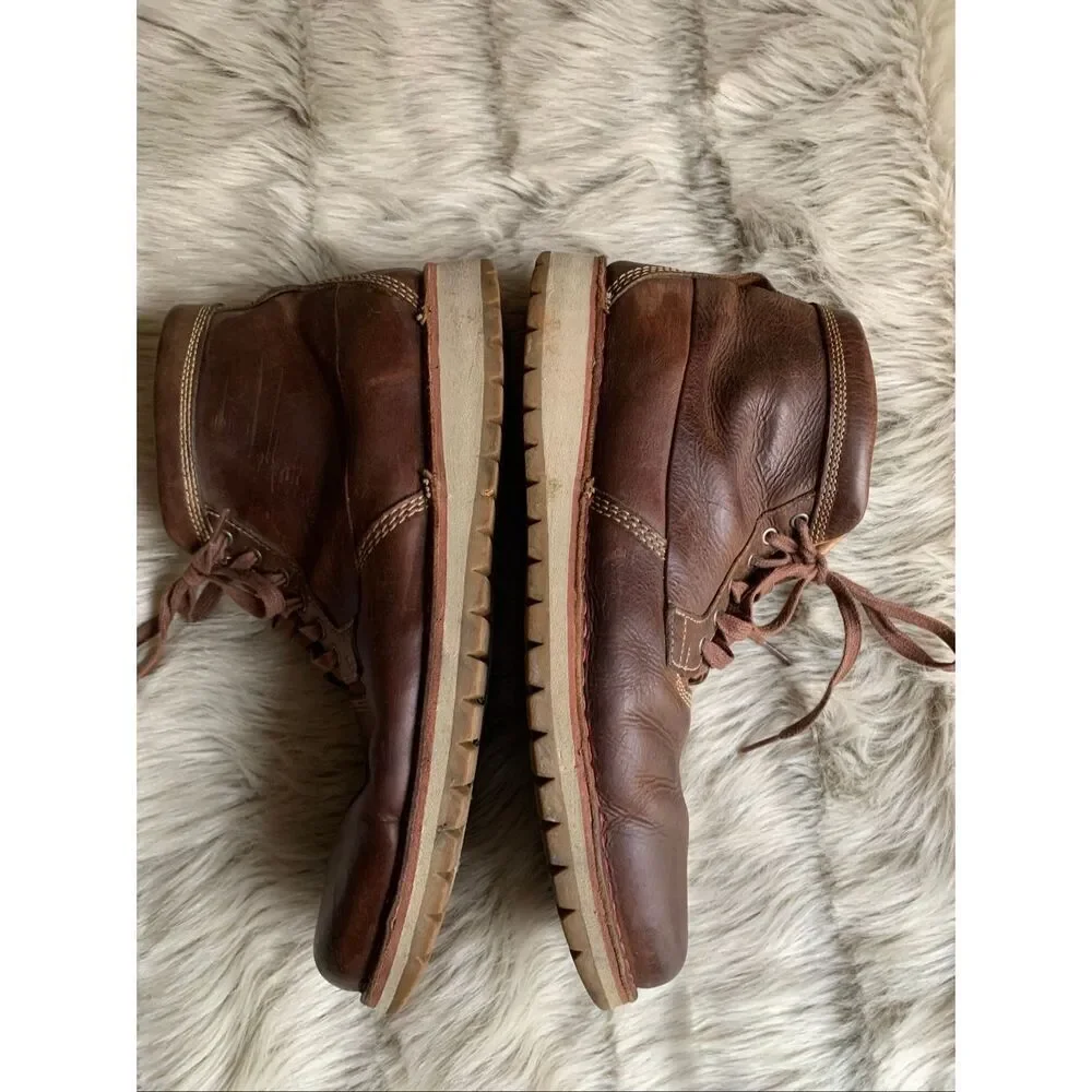 Clarks Varby Top Lace Up Ankle Boots Brown Leather Size 13M